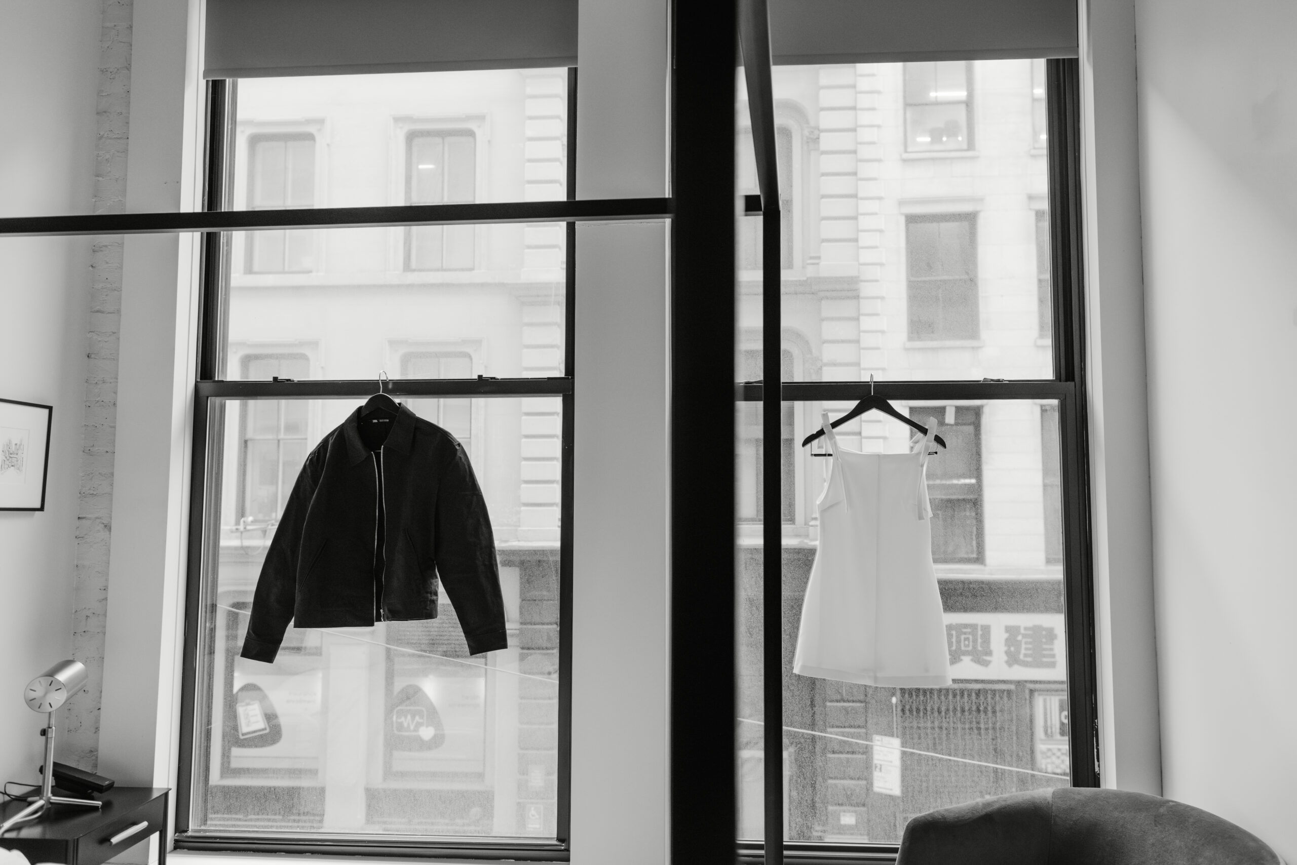Elopement details: the bride and groom's outfits