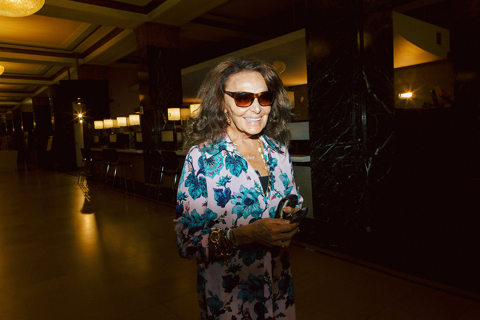 Fashion icon Diane von Furstenberg in New York's City Hall to serve as the witness for Catie and Jane's civil ceremony